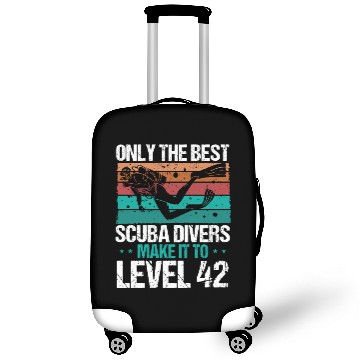 Discover 42 Scuba Diving Level 42 Year Diver Snorkeling Luggage Covers