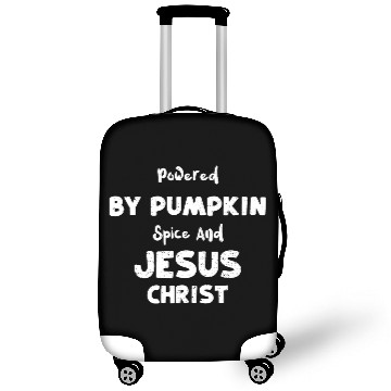 Discover Powered By Pumpkin Spice And Jes... Luggage Covers