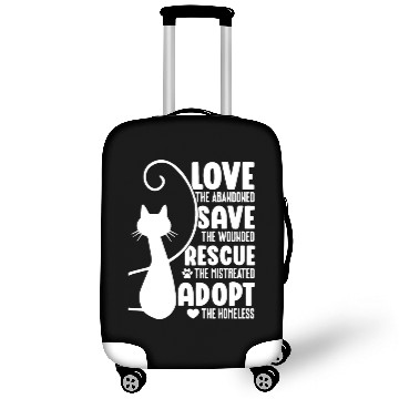 Discover Love Save Rescue Cat Lover Kitty Cats Mom Dad Luggage Covers