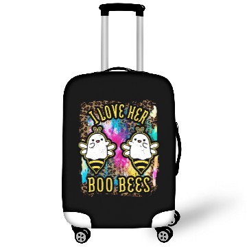 Discover Halloween I love her Boo Bees Tie Dye Luggage Covers