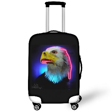 Discover i love america neon bright lightsamerican eagle Luggage Covers