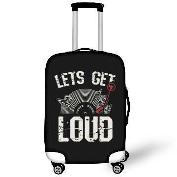 Discover Let's Get Loud Musician Turntable Music Vinyl Reco Luggage Covers