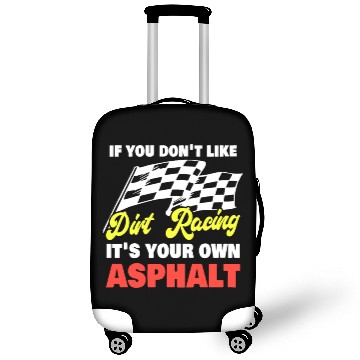 Discover Funny Dirt Track Racing Pun Race Car Asphalt Luggage Covers