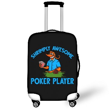 Discover Funny Shrimp/Prawn Pun. Shrimply Awesome Poker Luggage Covers