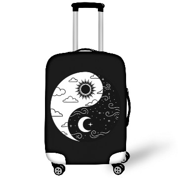 Discover Sun and Moon Yin Yang for Yin Yang Art Lover Luggage Covers