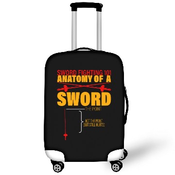 Discover Sword Fighting 101 Anatomy Of A Sword 3 Luggage Covers