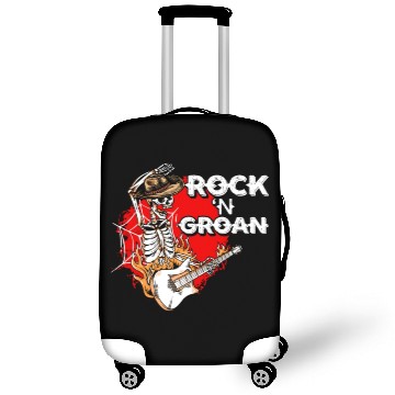 Discover Halloween Cowboy Skeleton Rocker Hand Rock Luggage Covers