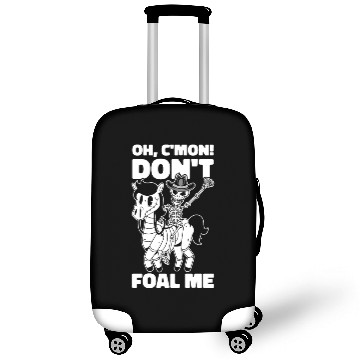 Discover Halloween Cowboy Skeleton Foal Horse Riding Luggage Covers