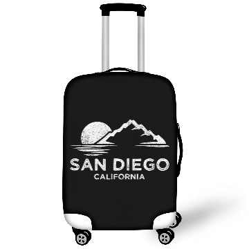 Discover San Diego Ca Retro Vintage Southern California Luggage Covers