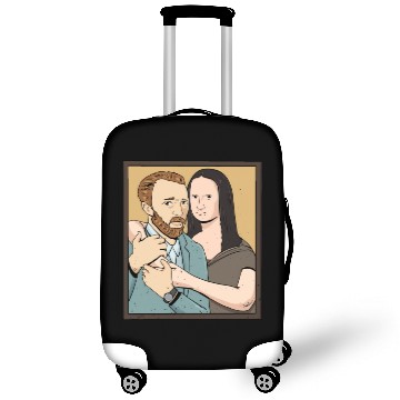 Discover Mona Lisa and Vincent Van Gogh as a couple Design Luggage Covers