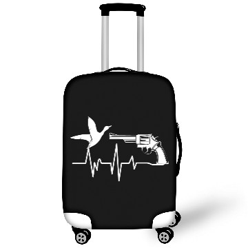 Discover Heartbeat Bird Weapon Gun Hunting Gift for Hunter Luggage Covers