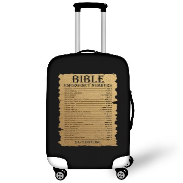 Discover Funny Bible Emergency Number Jesus Christian Luggage Covers