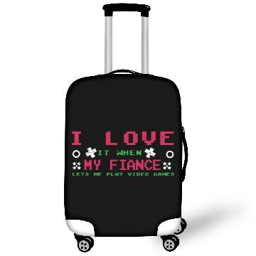 Discover Love My Fiance Play Video Game Lover Gaming Luggage Covers