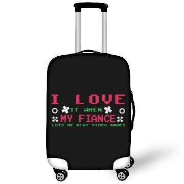 Discover Love My Fiance Play Video Game Lover Gaming Luggage Covers