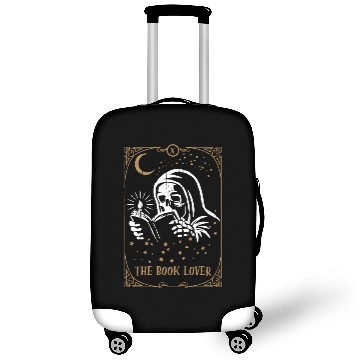Discover Skeleton Book Tarot Card Occult Club Gothic Luggage Covers