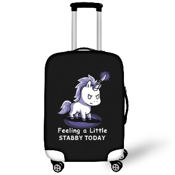Discover Feeling A Little Stabby Today Snarky Unicorn Hallo Luggage Covers