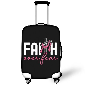 Discover Faith Over Fear Breast Cancer Awareness Support Luggage Covers