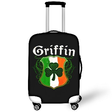 Discover Griffin Irish Surname Ireland Flag Shield Shamrock Luggage Covers