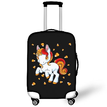 Discover Halloween Unicorn Pony Candy Corn Halloween Luggage Covers