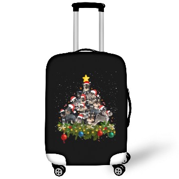 Discover Schnauzer Dogs Tree Christmas Sweater Xmas Pet Dog Luggage Covers