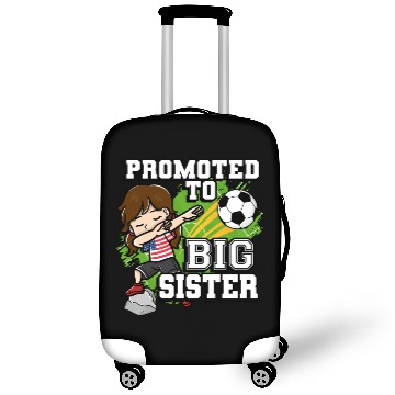 Discover Promoted To Big Sister Soccer Player American Flag Luggage Covers