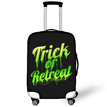 Discover Green Spiderweb Letter Trick Or Retreat Halloween Luggage Covers