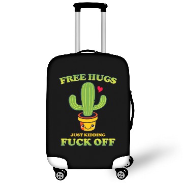 Discover Free Hugs Just Kidding Fuck Off Luggage Covers