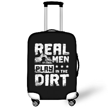 Discover Real men play in the dirt excavator driver Luggage Covers