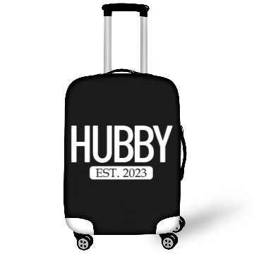 Discover Hubby Est. 2023 Matching Couple Newlywed Marriedma Luggage Covers