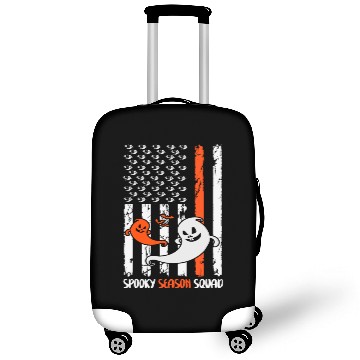 Discover Groovy Halloween Spooky Season Squad US Flag Luggage Covers