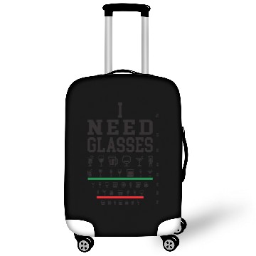 Discover I Need Glasses Funny Wine Beer Juice Cocktail Luggage Covers