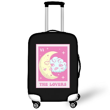 Discover Coquette Aesthetic Pink Tarot Card The Lovers Luggage Covers