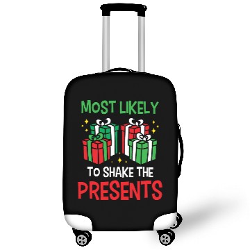 Discover Christmas Most Likely To Shake Presents Funny Xmas Luggage Covers