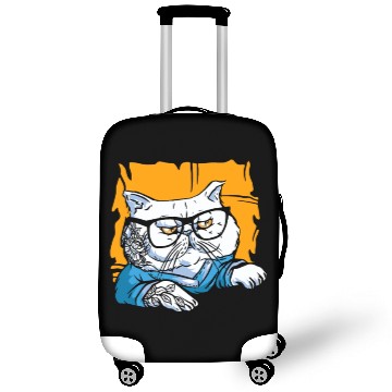 Discover Stylish Nerd Persian Cat Beanie Glasses Tattoo Luggage Covers