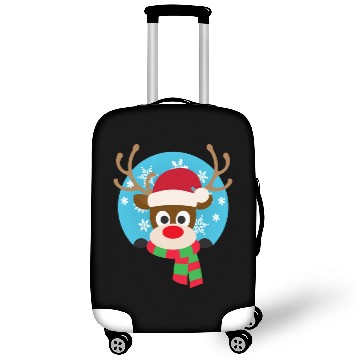 Discover Cute Rudolph Red-Nosed Reindeer Christmas Design Luggage Covers