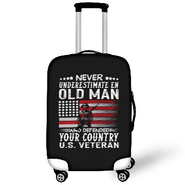Discover US Veteran veterans day Us Patriot never Luggage Covers