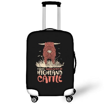 Discover Scottish Highland Cow Grass Puppy Cow Whisperer Luggage Covers