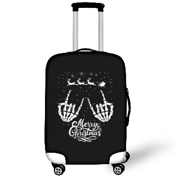 Discover Rock On Rock Star Christmas Skeleton Hands Santa Luggage Covers