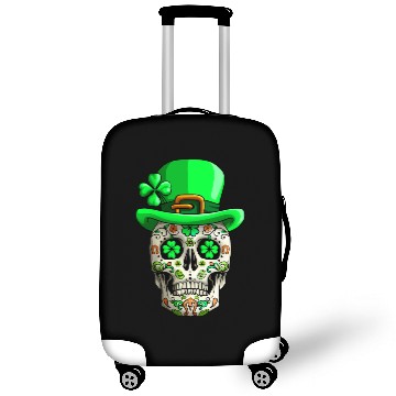 Discover Sugar Skull Funny | Saint Patricks Day of Dead Luggage Covers