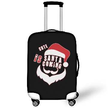 Discover Christmas Cute Santa Is Coming Santa Candy Cane Luggage Covers