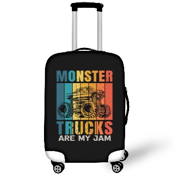 Discover Monster Trucks Are My Jam Vintage Retro Luggage Covers