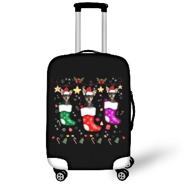 Discover Miniature Pinscher Christmas Lights Funny Xmas Luggage Covers