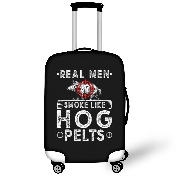 Discover Real Men Smoke Like Hog Pelts Boar Hunting Luggage Covers