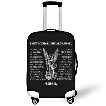 Discover Saint St Michael Prayer Catholic Archangel Christi Luggage Covers