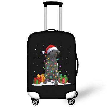 Discover Black Lab Labrador Christmas Lights Pajama Dog Luggage Covers