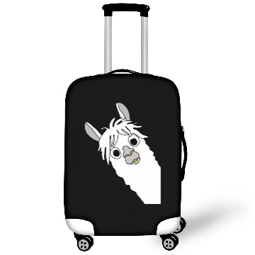 Discover Laughing alpaca comic lama in white with big eyes Luggage Covers
