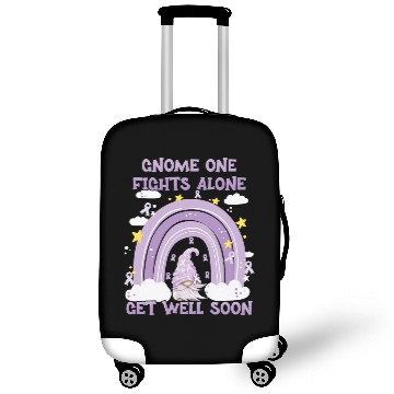 Discover Gnome One Fights Alone Lavender | Fight The Cancer Luggage Covers