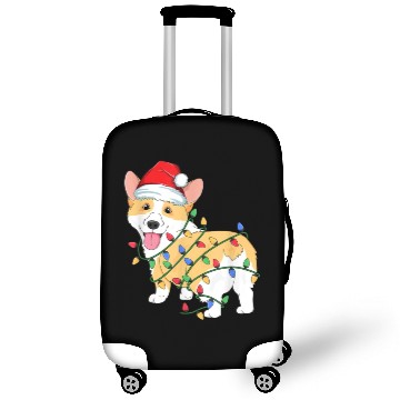 Discover Corgi Christmas Tree Xmas Lights Dog Lover Luggage Covers