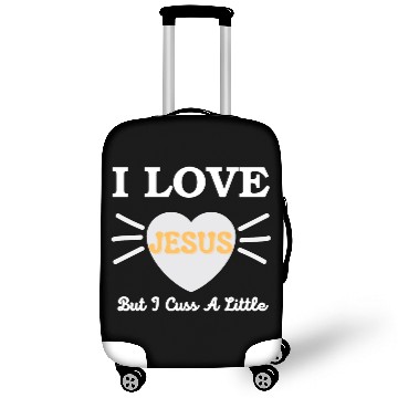Discover I Love Jesus But I Cuss a Little Luggage Covers