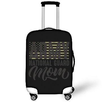 Discover Army National Guard Mom with US flag military styl Luggage Covers